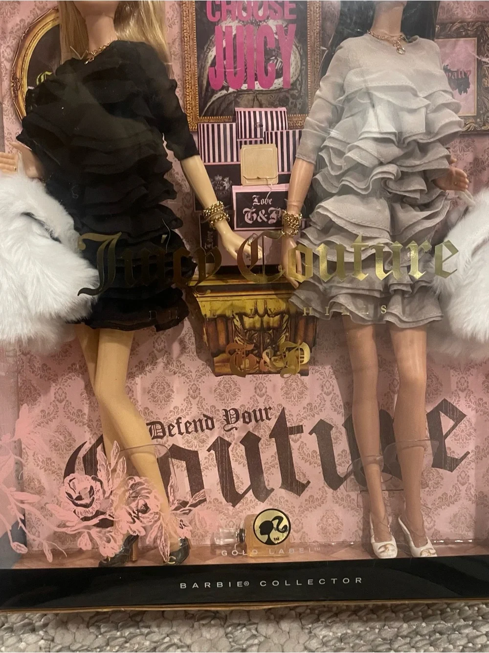 Juicy Couture Barbie Collection Gold Label Beverly Hills Dolls New In Box